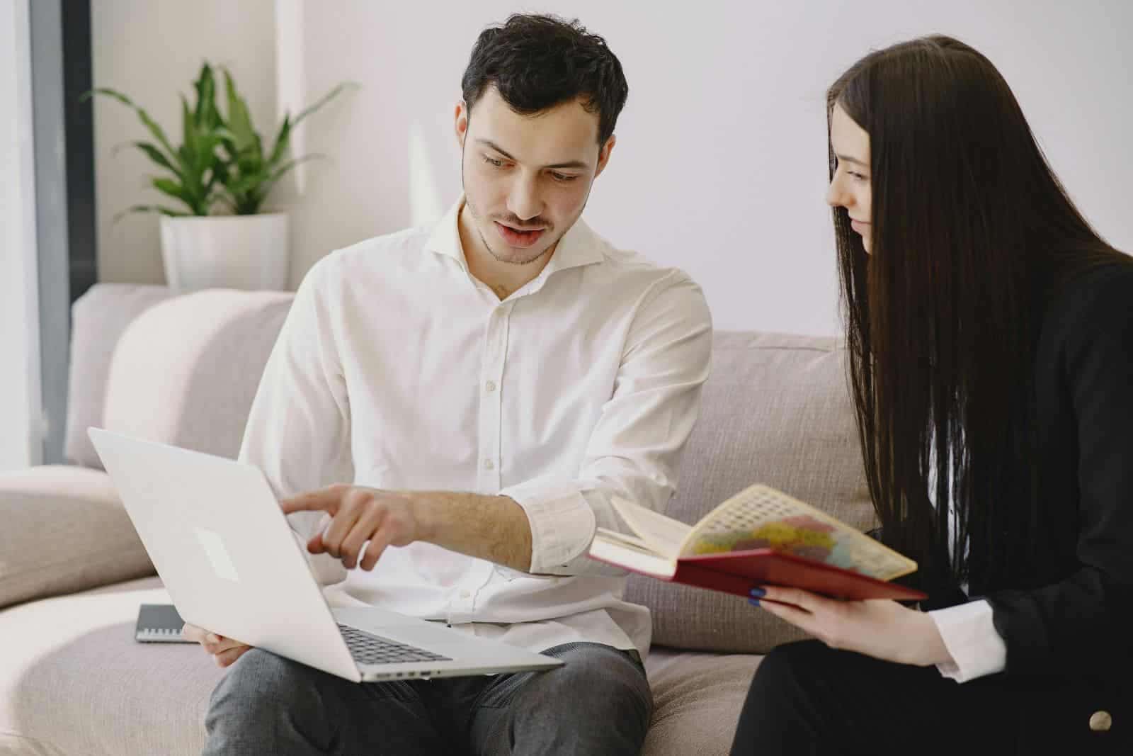Homebuyer reviewing mortgage pre-approval documents before purchasing real estate