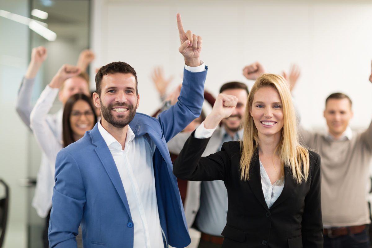 Group of successful business people