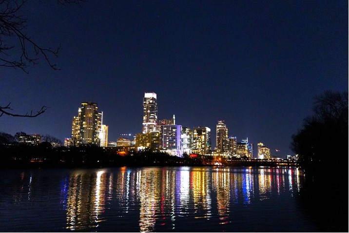 Austin, Texas skyline from Zilker Park