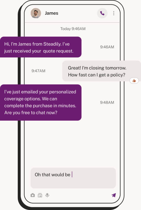 phoneMockup Steadily Landlord Insurance