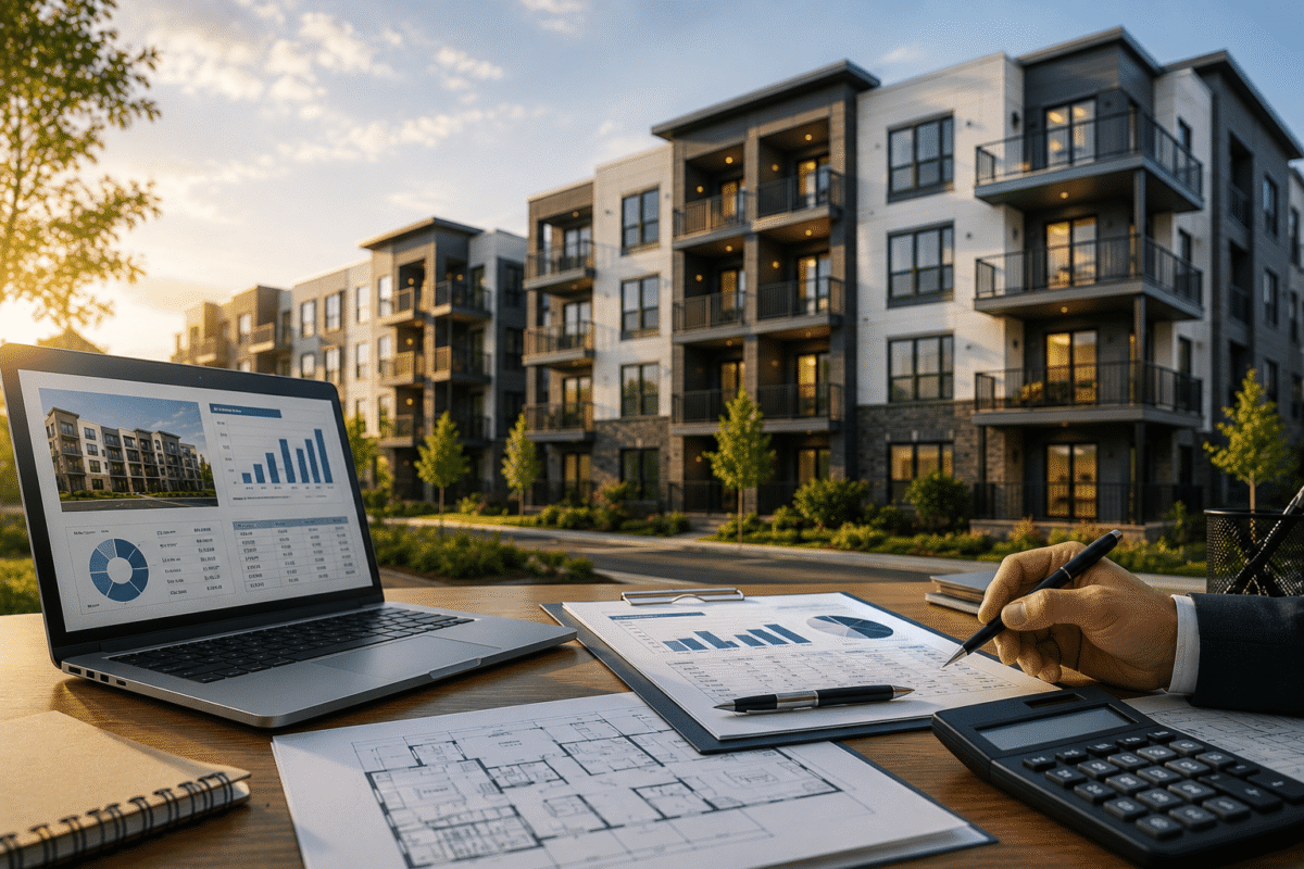 Modern multi-family apartment building for DSCR loan financing